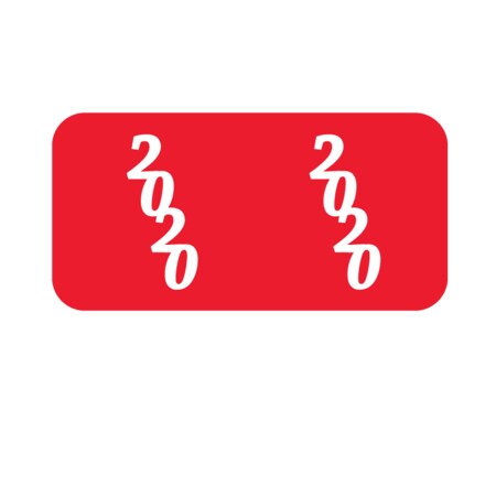 Nevs 2020 Barkley Year Bands 3/4" x 1-1/2" Red Reverse XY-D-2020-B